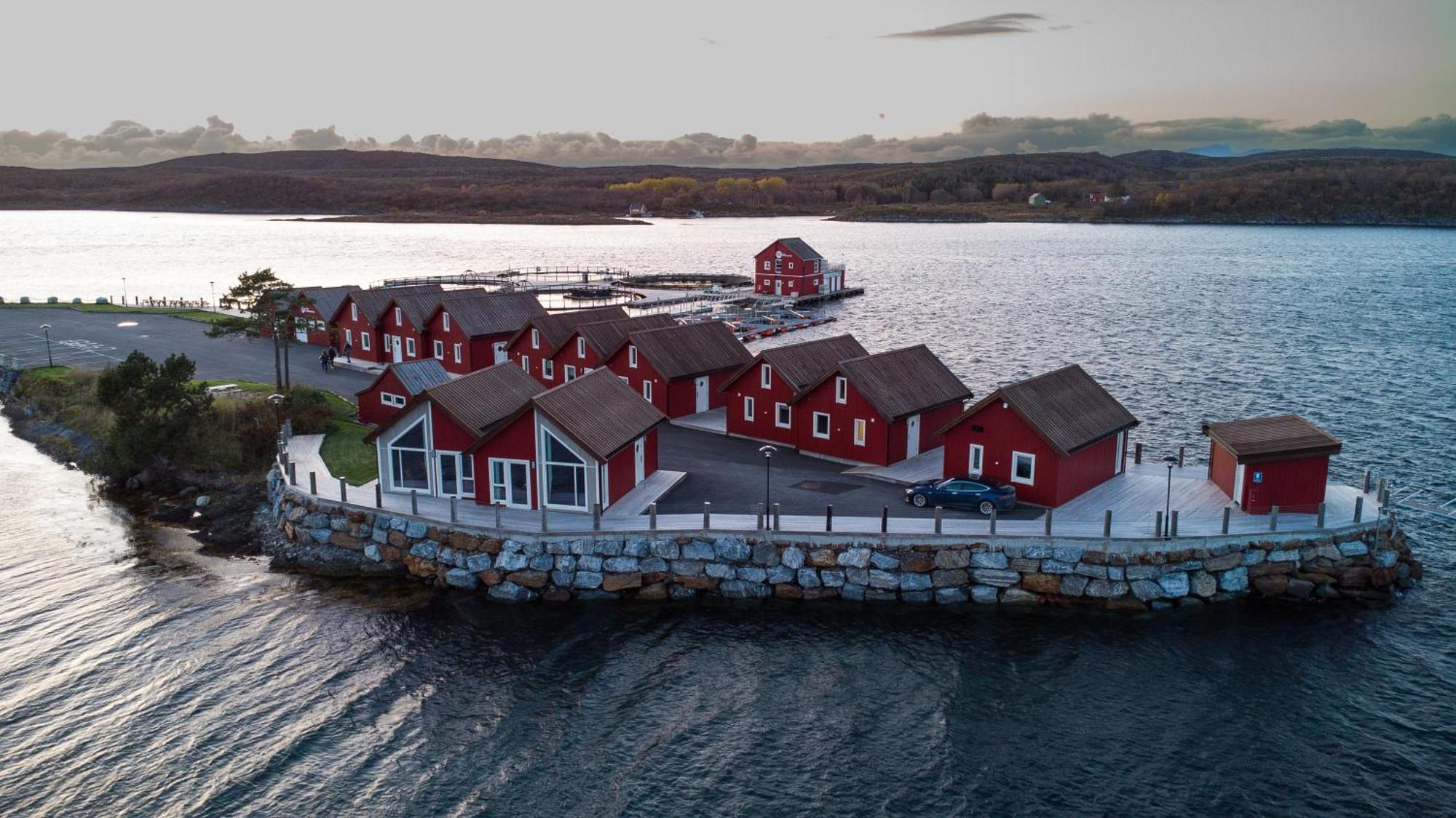 Norsk Havbrukssenter - Rorbuer Hotel Бронойсунд Екстериор снимка
